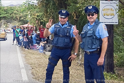 Friendly Policemen keep things orderly