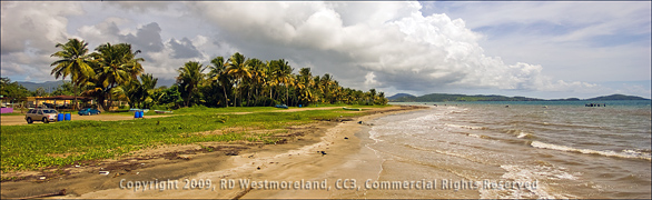 Panoramic Beach Image Shot From the Dock at Punta Santiago Near Humacao, Puerto Rico