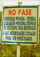 Sign Near Lajas- 'No Pase' Aerostat Radar Station in Puerto Rico