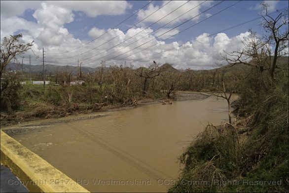 Muddy Coamo River After Hurricane Maria